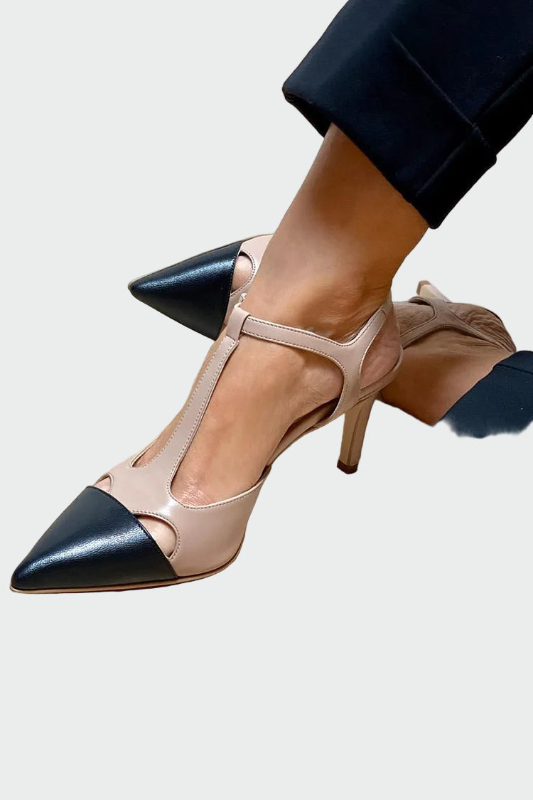 Two-Toned Stilettos with Strap