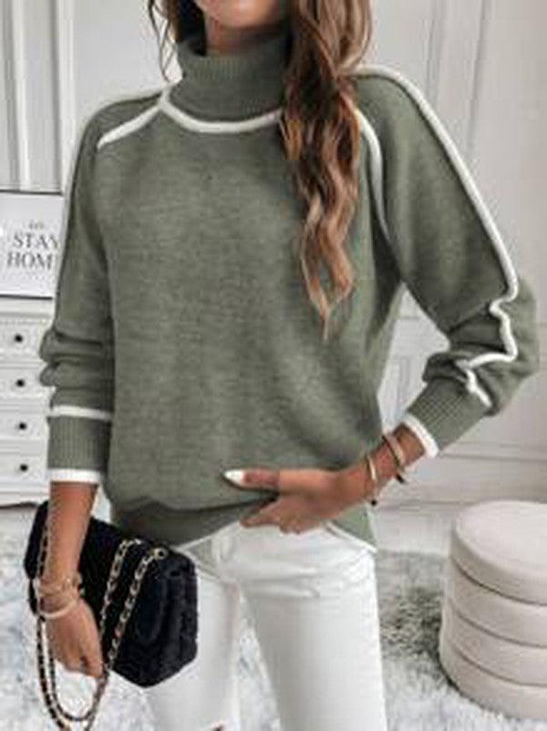 Avalon - Olive Green Cotton Sweater