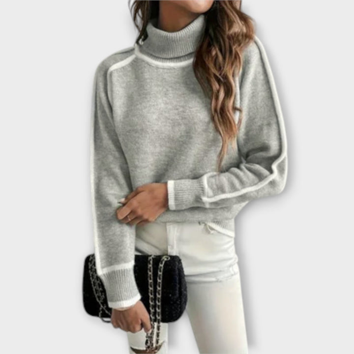 Aurora - Casual Sweater with High Collar
