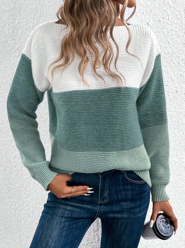 Calista - Elegant Long Sleeve Sweater with Dropped Shoulders