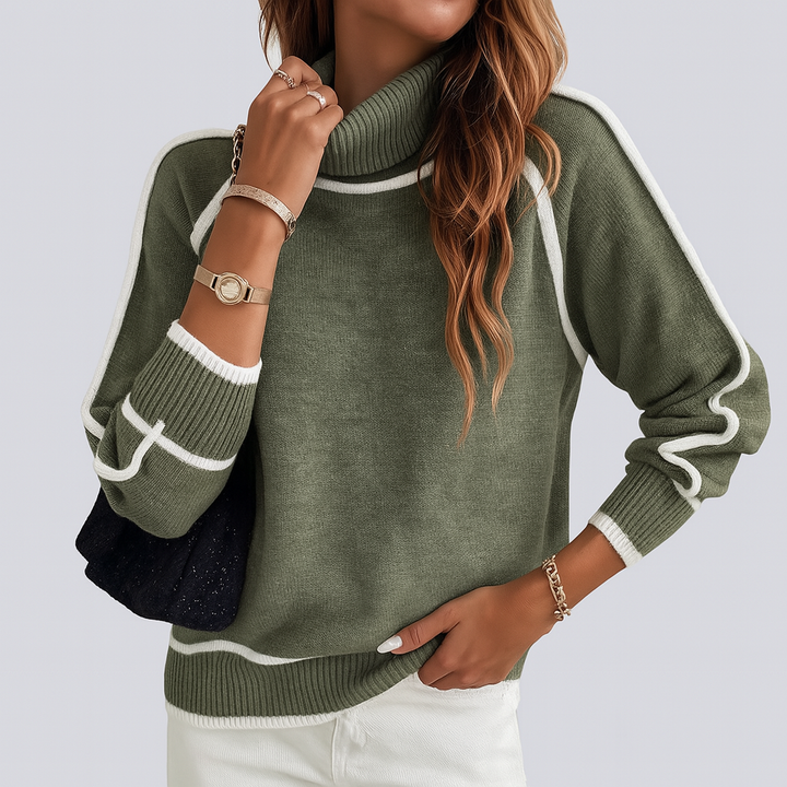 Avalon - Olive Green Cotton Sweater