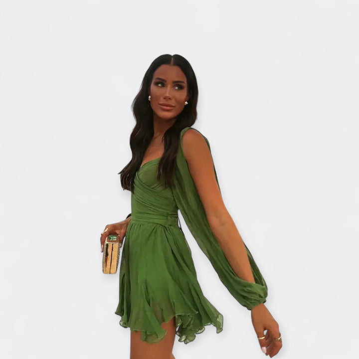 Romantic Short-Sleeved Dress for Any Occasion