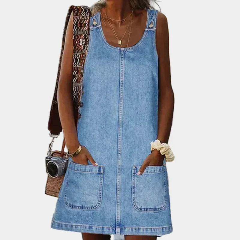 Practical and Easy Denim Dress