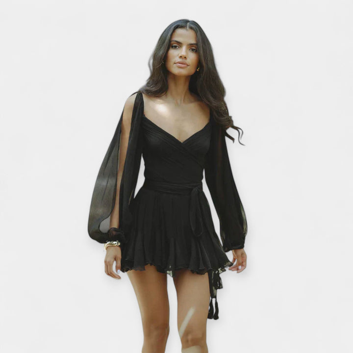 Romantic Short-Sleeved Dress for Any Occasion