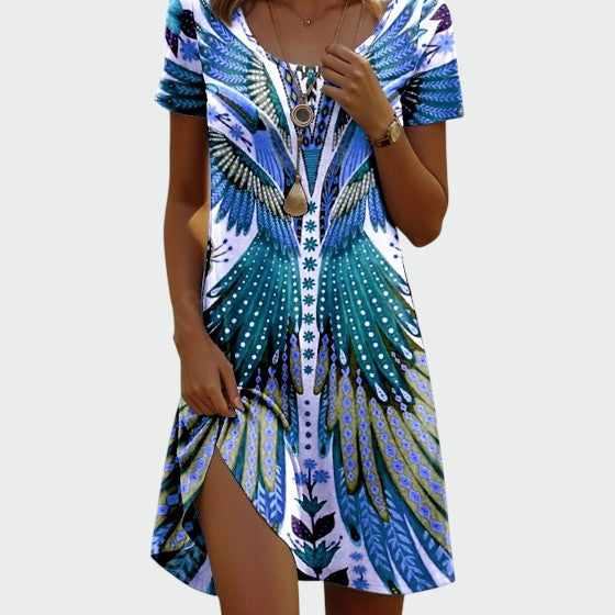 Hazel - Trendy Ethnic Printed Summer Dress