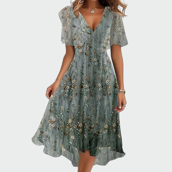 Talia - Elegant colourful dress