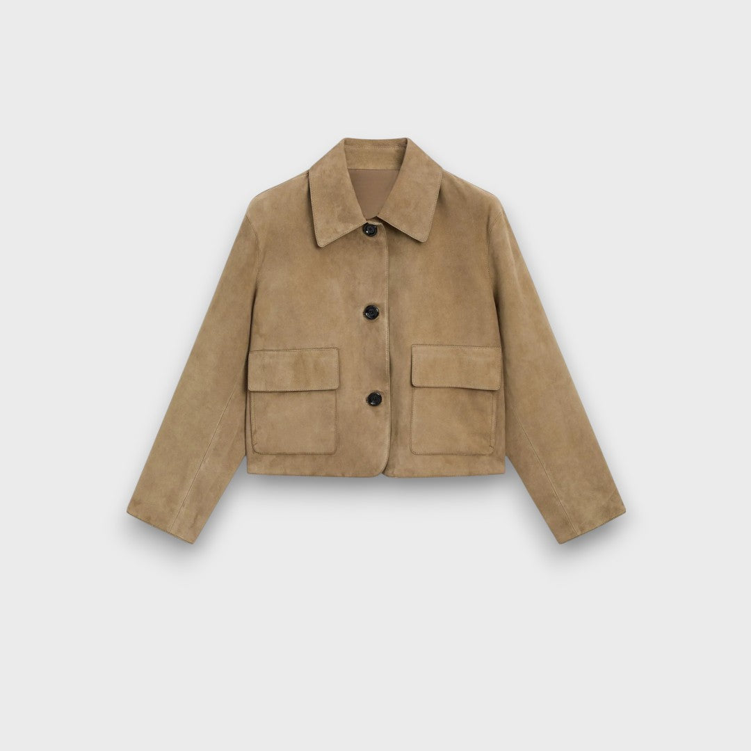 Naomi – Elegant suede jacket with a classic cut