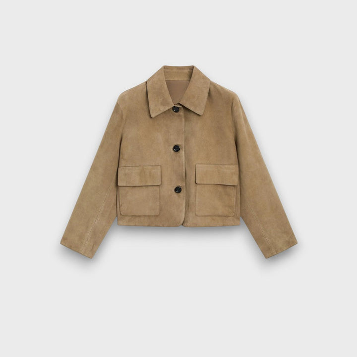 Naomi – Elegant suede jacket with a classic cut