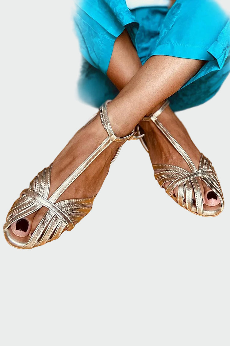 Metallic Gloss Sandals
