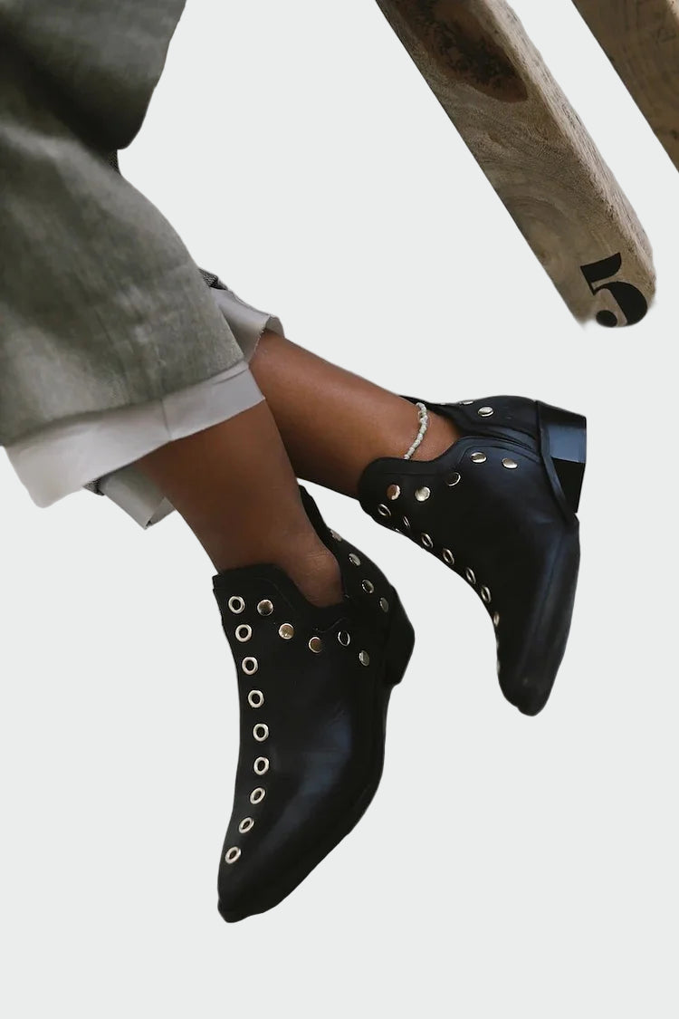 Boots with Studs and Pointed Toe