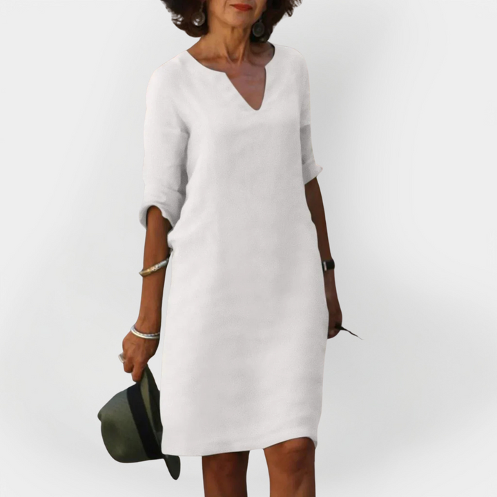 Everyday Dress with V-Neck
