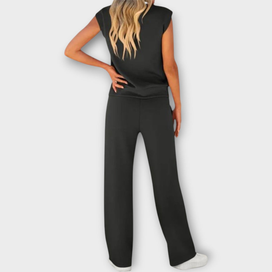 Sleeveless Top and Drawstring Pants Set