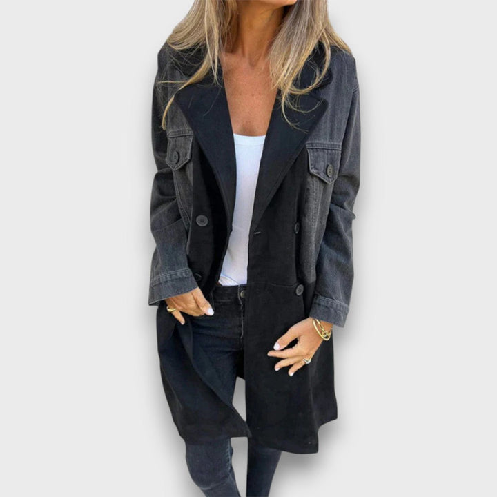 Ariana – Denim and Faux Suede Coat