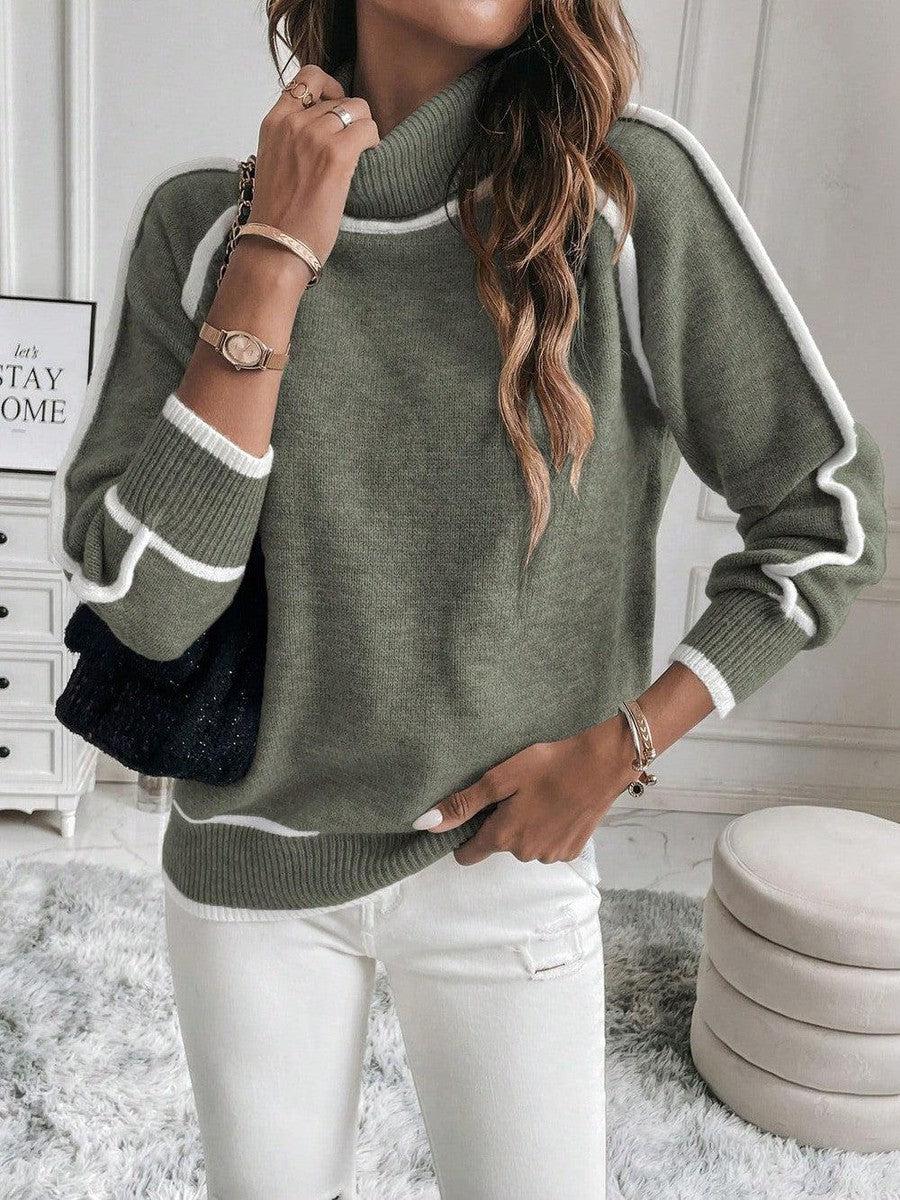 Avalon - Olive Green Cotton Sweater