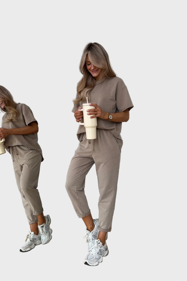 Two-tone Cotton Set with 2 Pieces