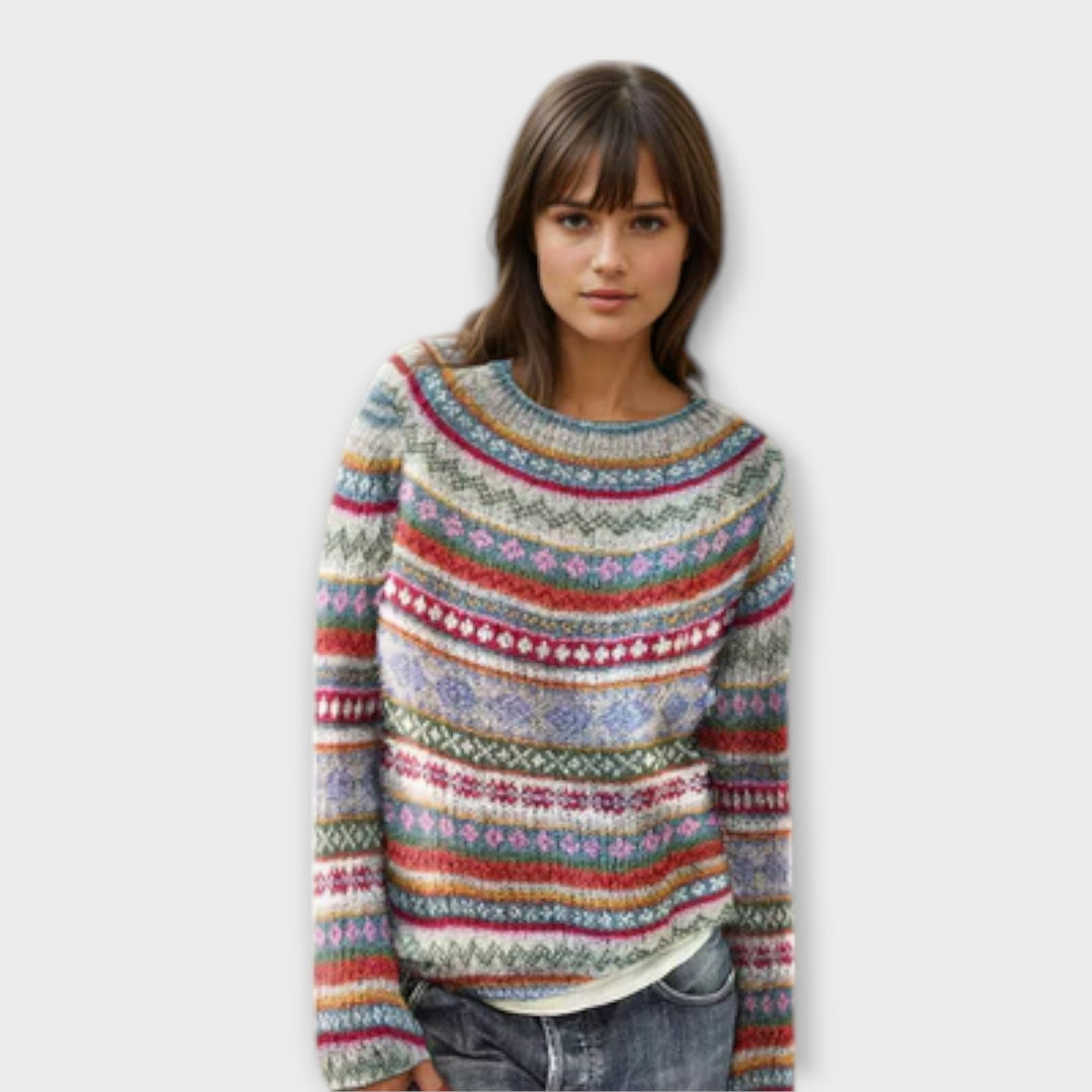 Manonin - Casual and Soft Striped Sweater