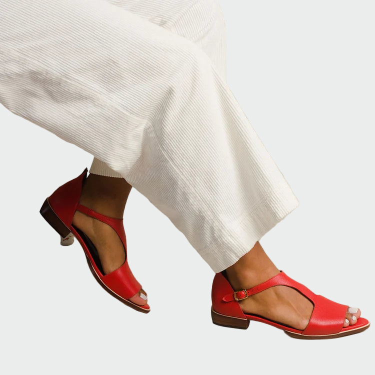 Low Heel Sandal with Strap