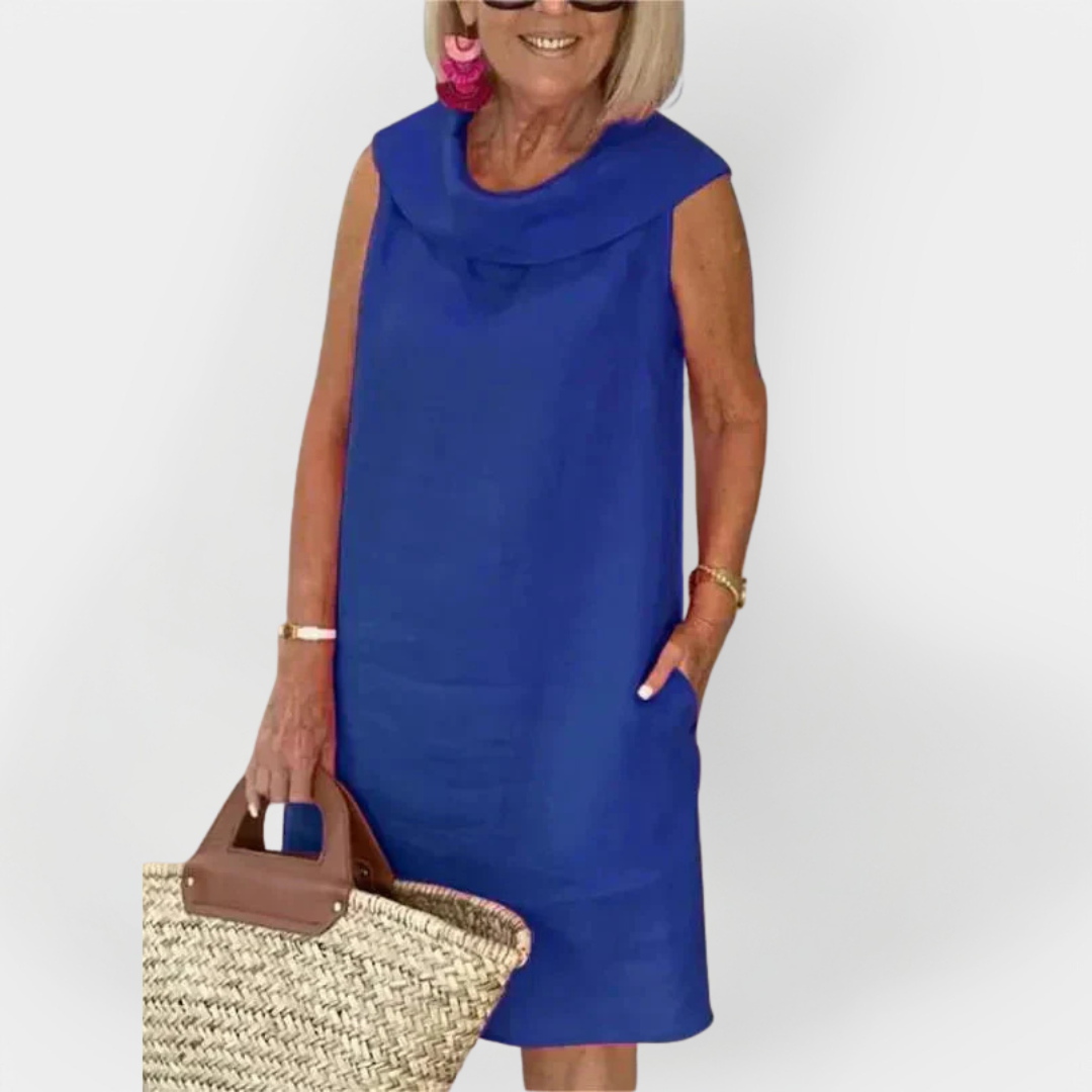 Dress with Cross Collar