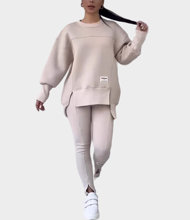 Sweatshirt Set with Leggings and Modern Comfort