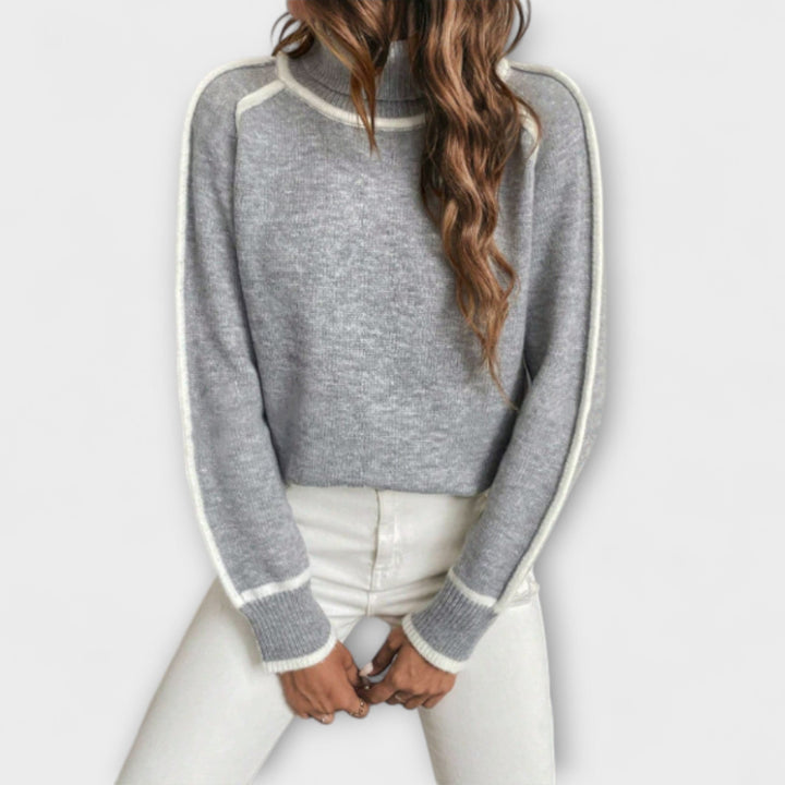 Aurora - Casual Sweater with High Collar