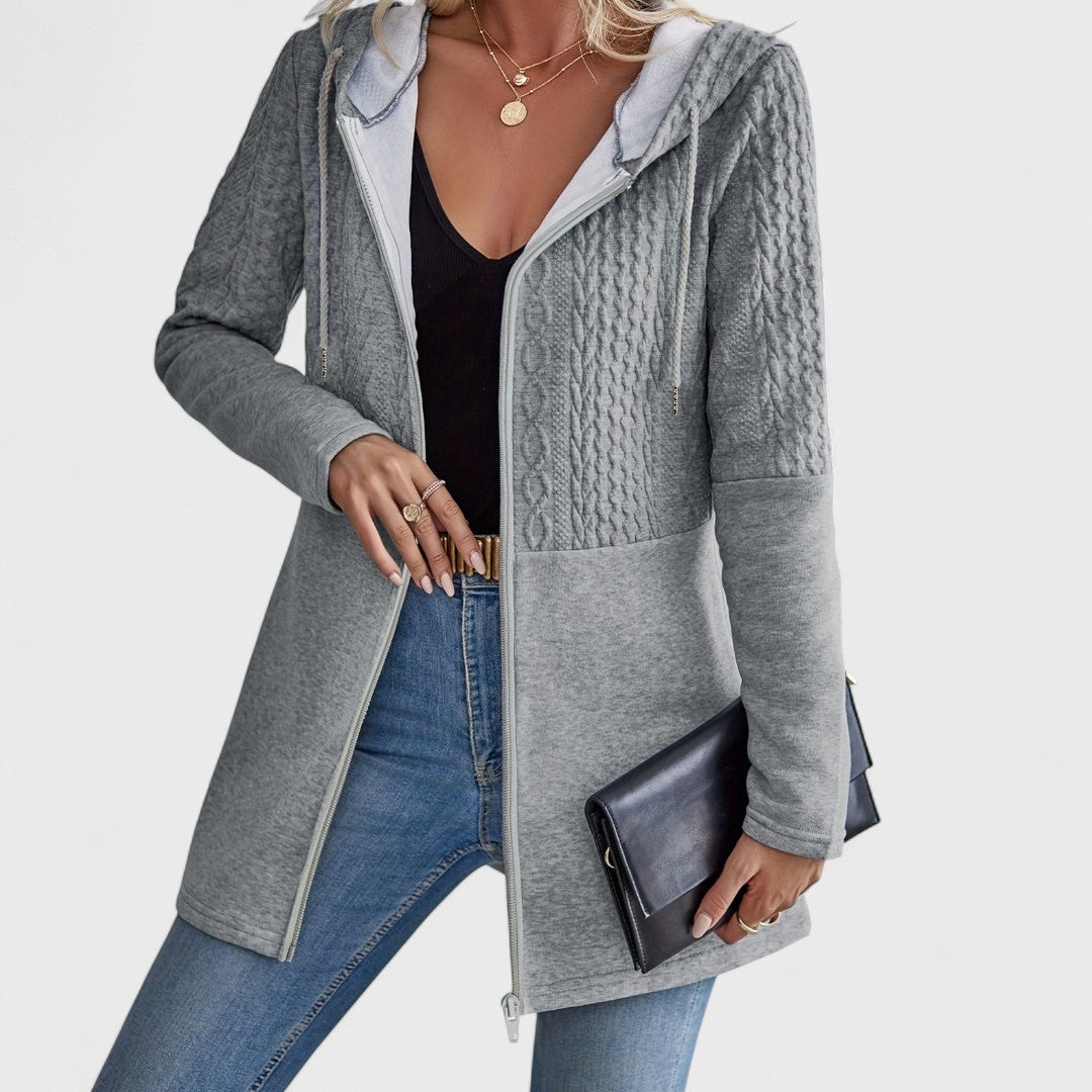 Valentino - Elegant Gray Hoodie Cardigan for Women