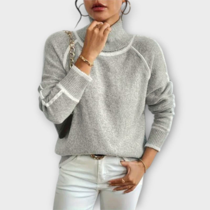 Aurora - Casual Sweater with High Collar