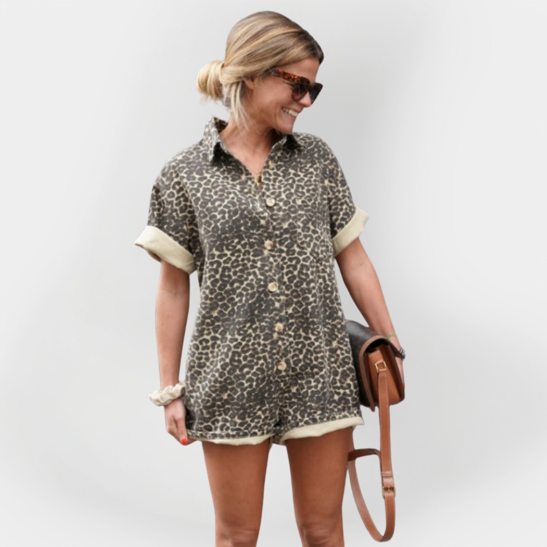 Jumpsuit with Leopard Print