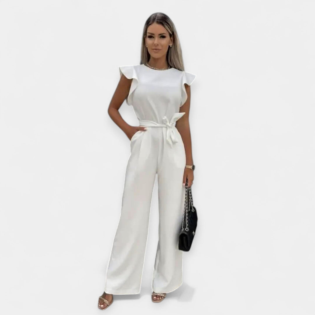 Jumpsuit with Ruffle Sleeves