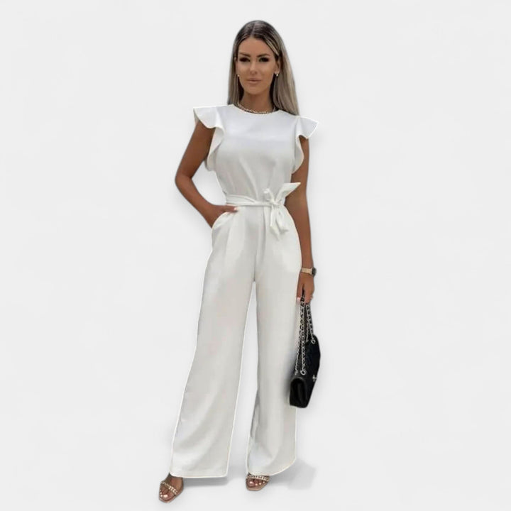 Jumpsuit with Ruffle Sleeves