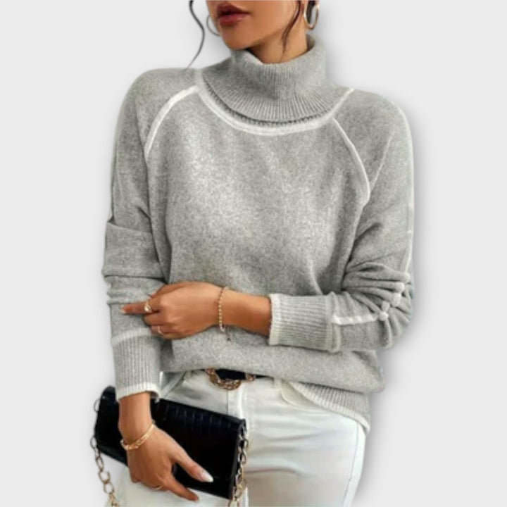 Aurora - Casual Sweater with High Collar