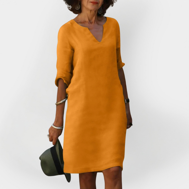 Everyday Dress with V-Neck