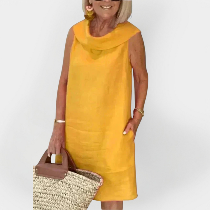 Dress with Cross Collar