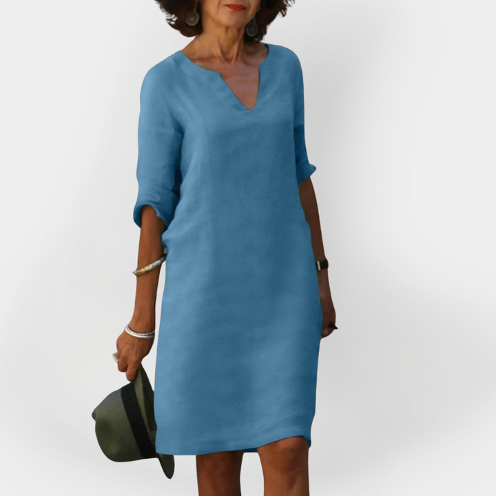 Everyday Dress with V-Neck