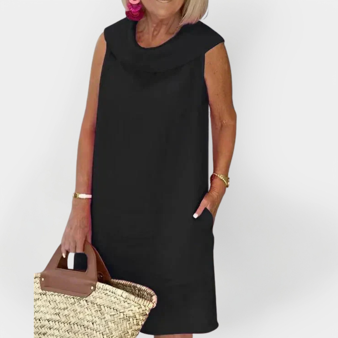 Dress with Cross Collar