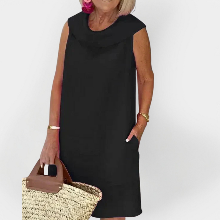 Dress with Cross Collar