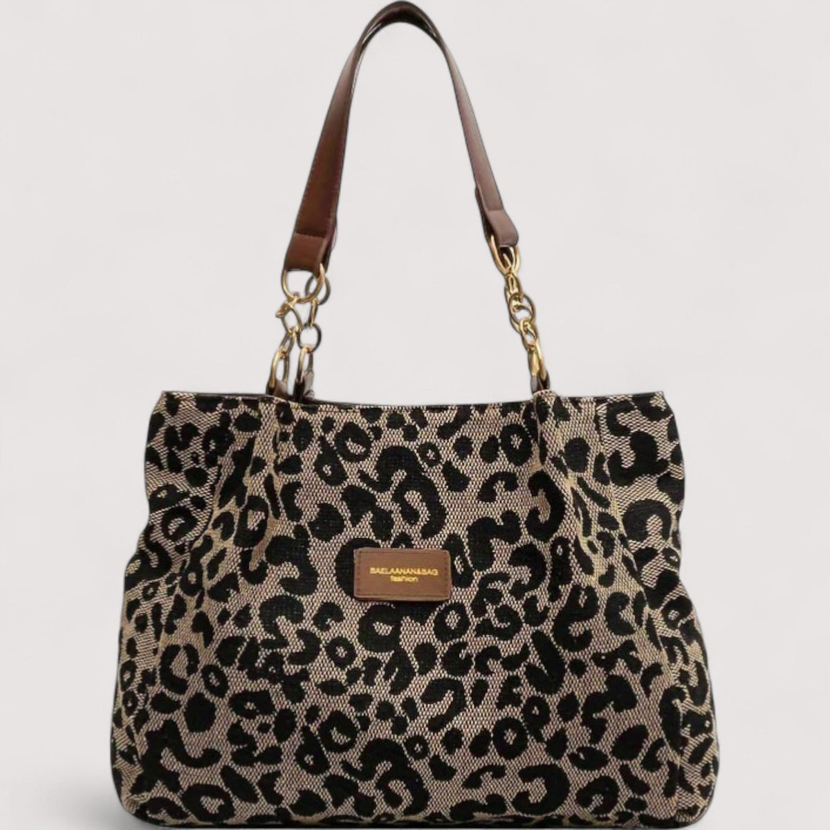Alma – Leopard Canvas Shopping Bag