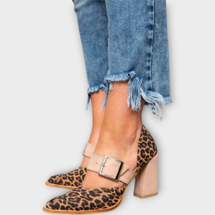 Lion Sandals with Stable Heel