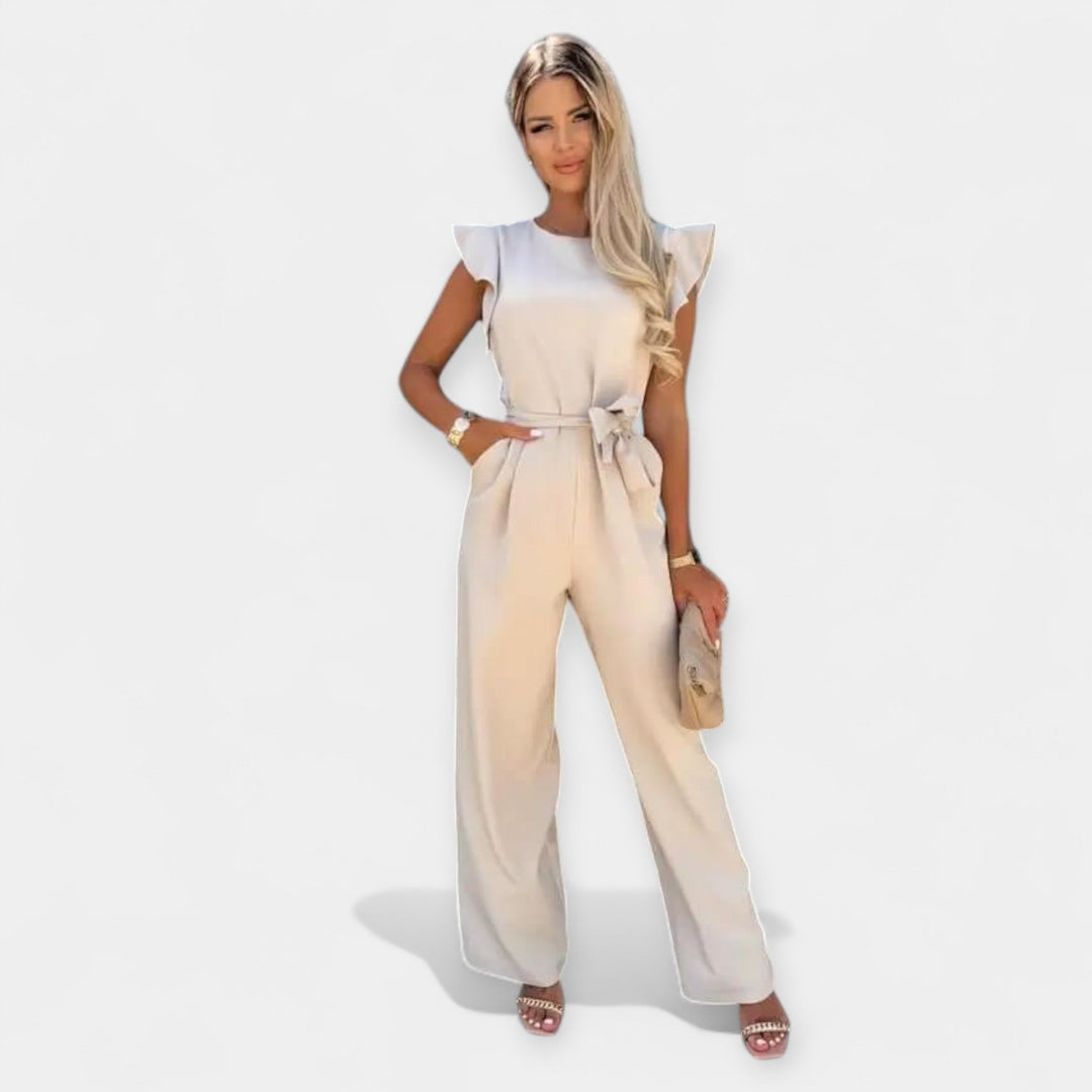 Jumpsuit with Ruffle Sleeves