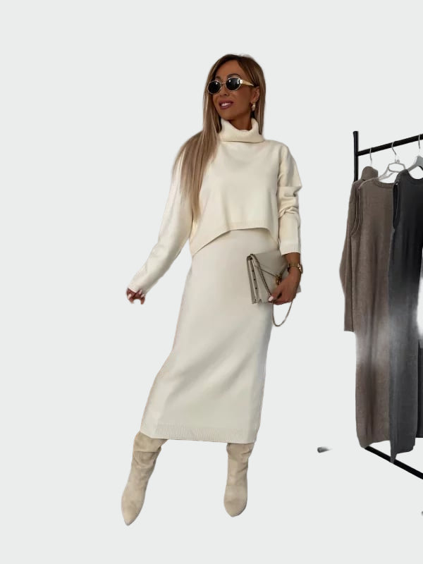 Set with Dress and Turtleneck Sweater