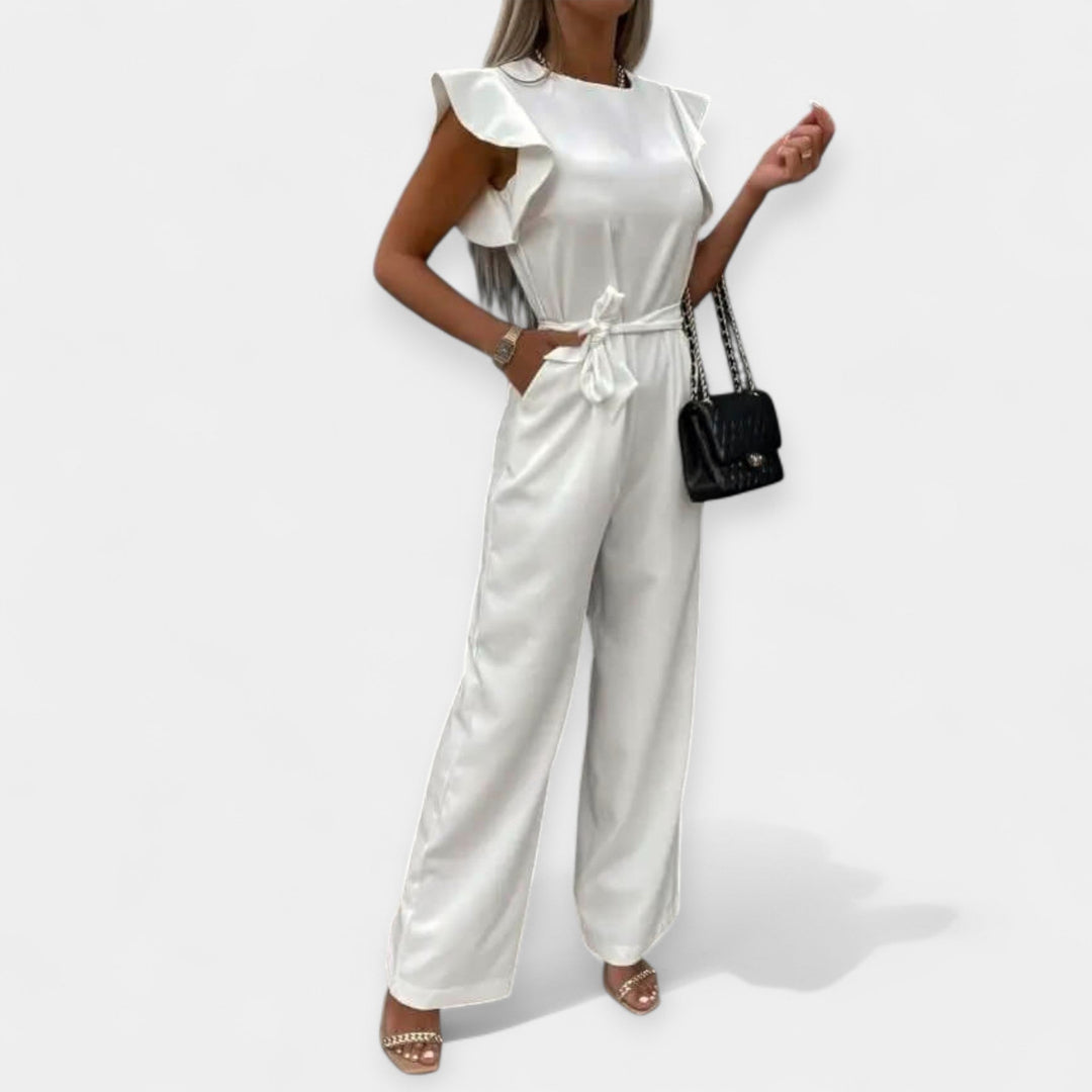 Jumpsuit with Ruffle Sleeves
