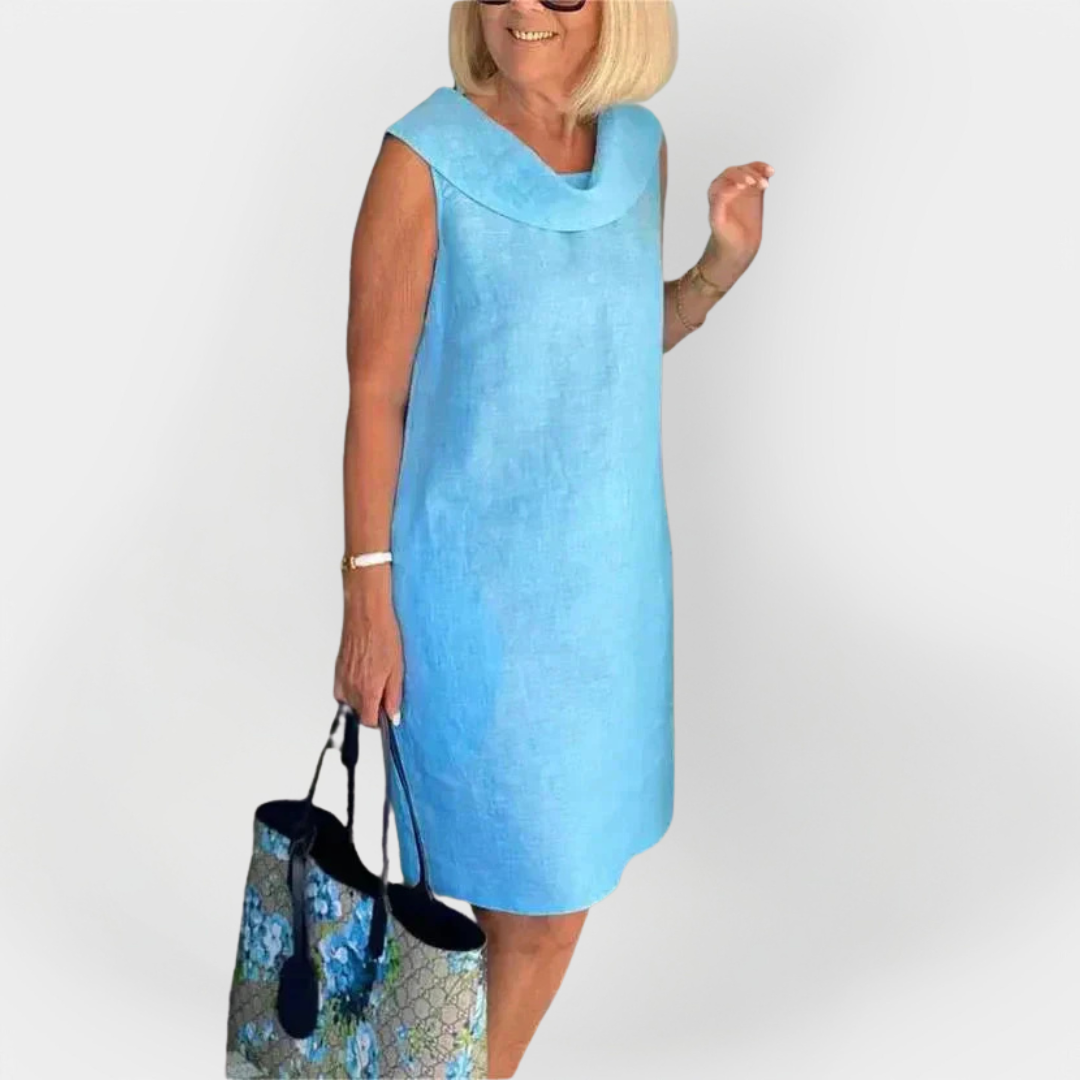 Dress with Cross Collar