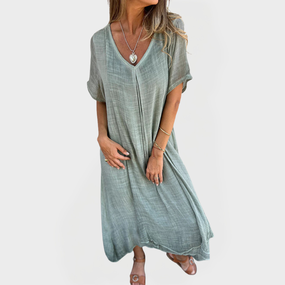 Dress with V-Neck