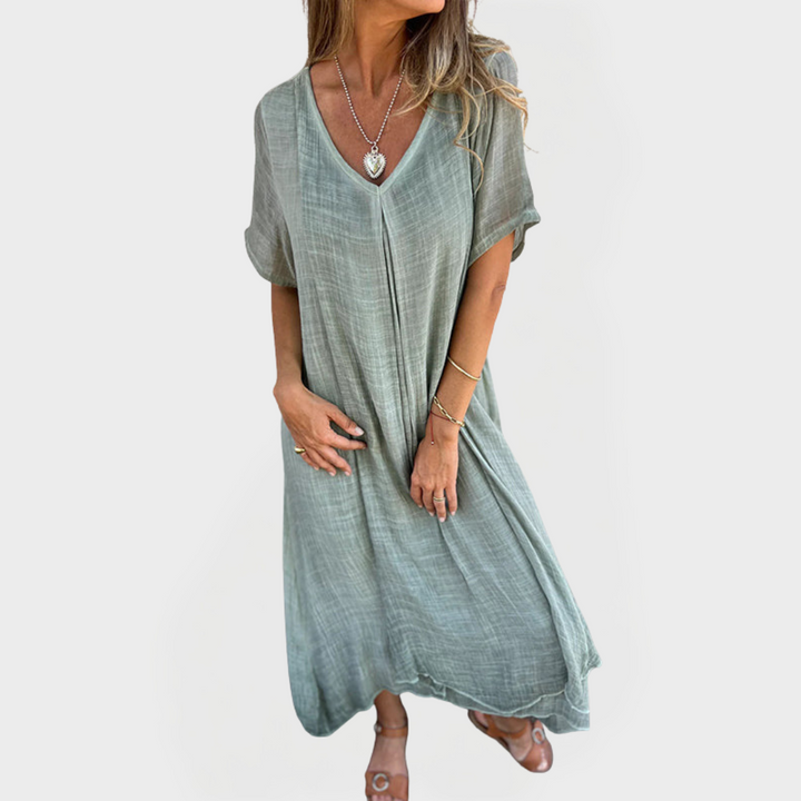 Dress with V-Neck