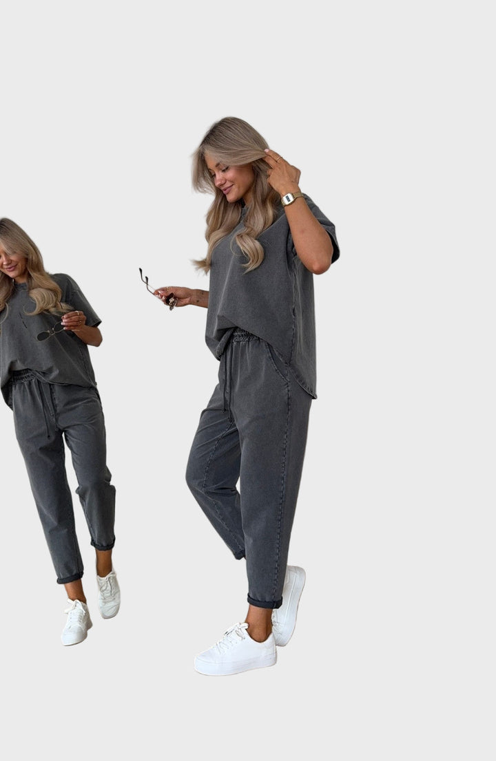 Two-tone Cotton Set with 2 Pieces