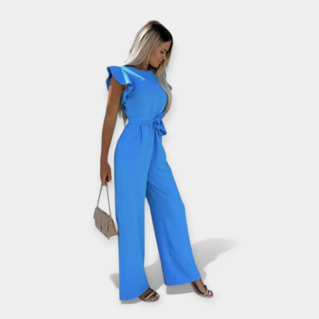 Jumpsuit with Ruffle Sleeves