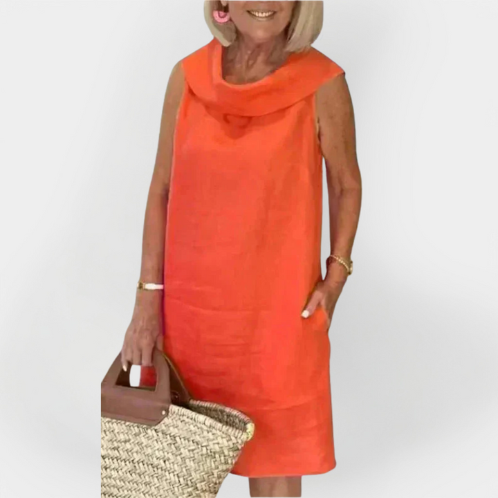 Dress with Cross Collar