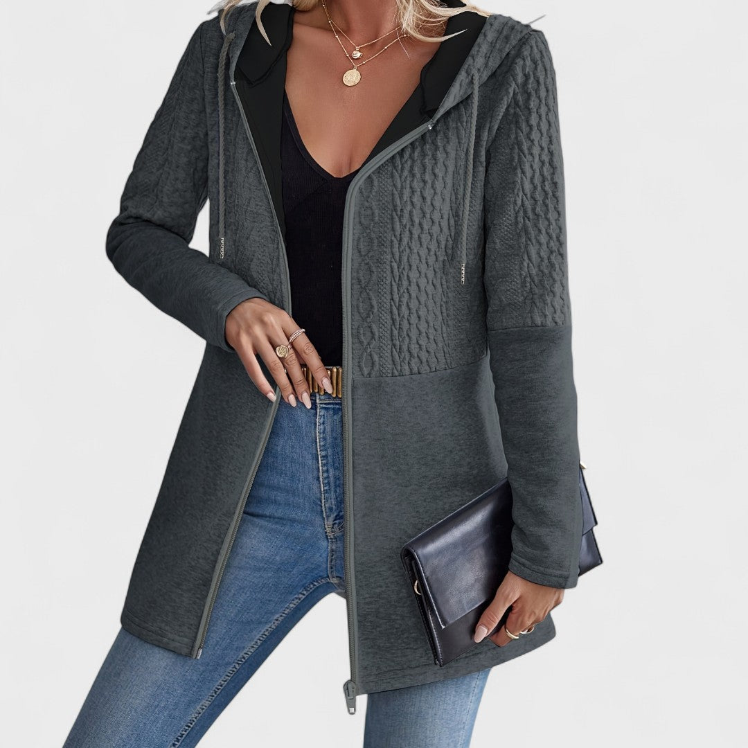 Valentino - Elegant Gray Hoodie Cardigan for Women