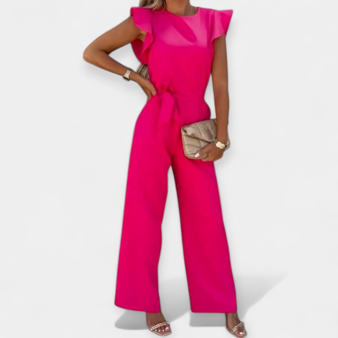 Jumpsuit with Ruffle Sleeves