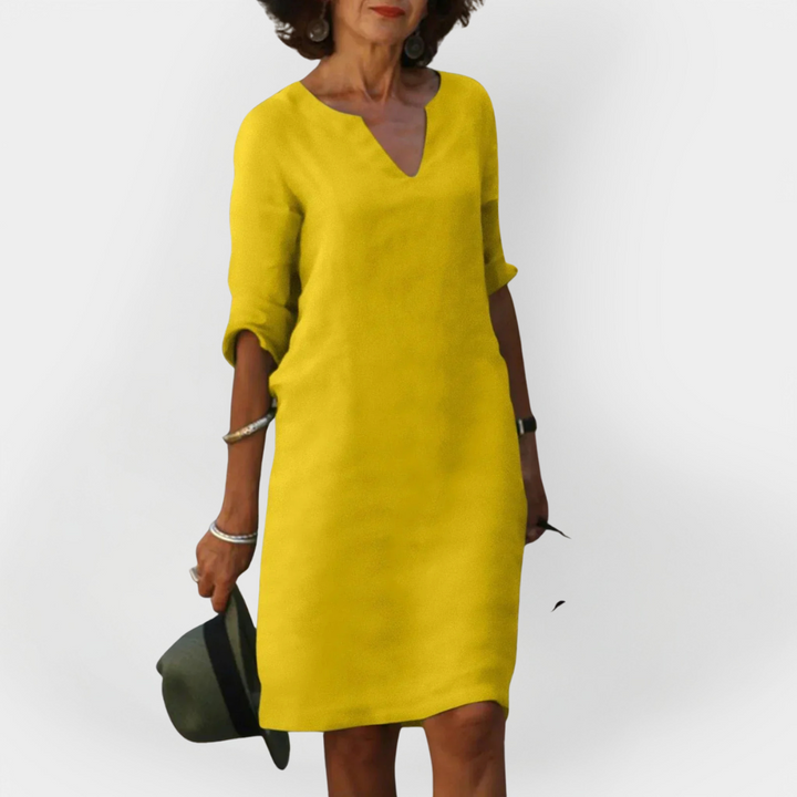 Everyday Dress with V-Neck