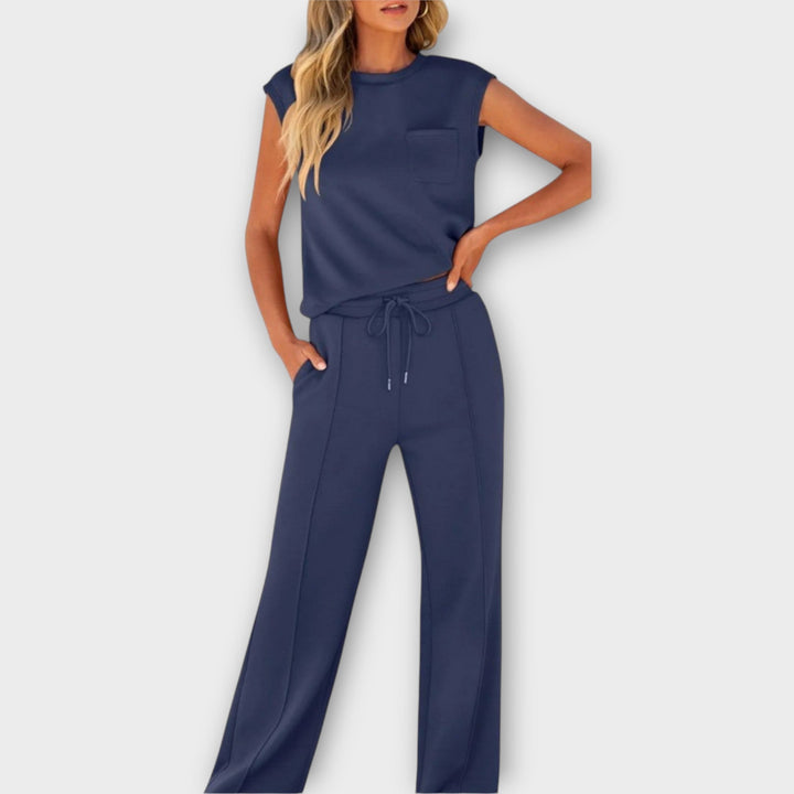 Sleeveless Top and Drawstring Pants Set